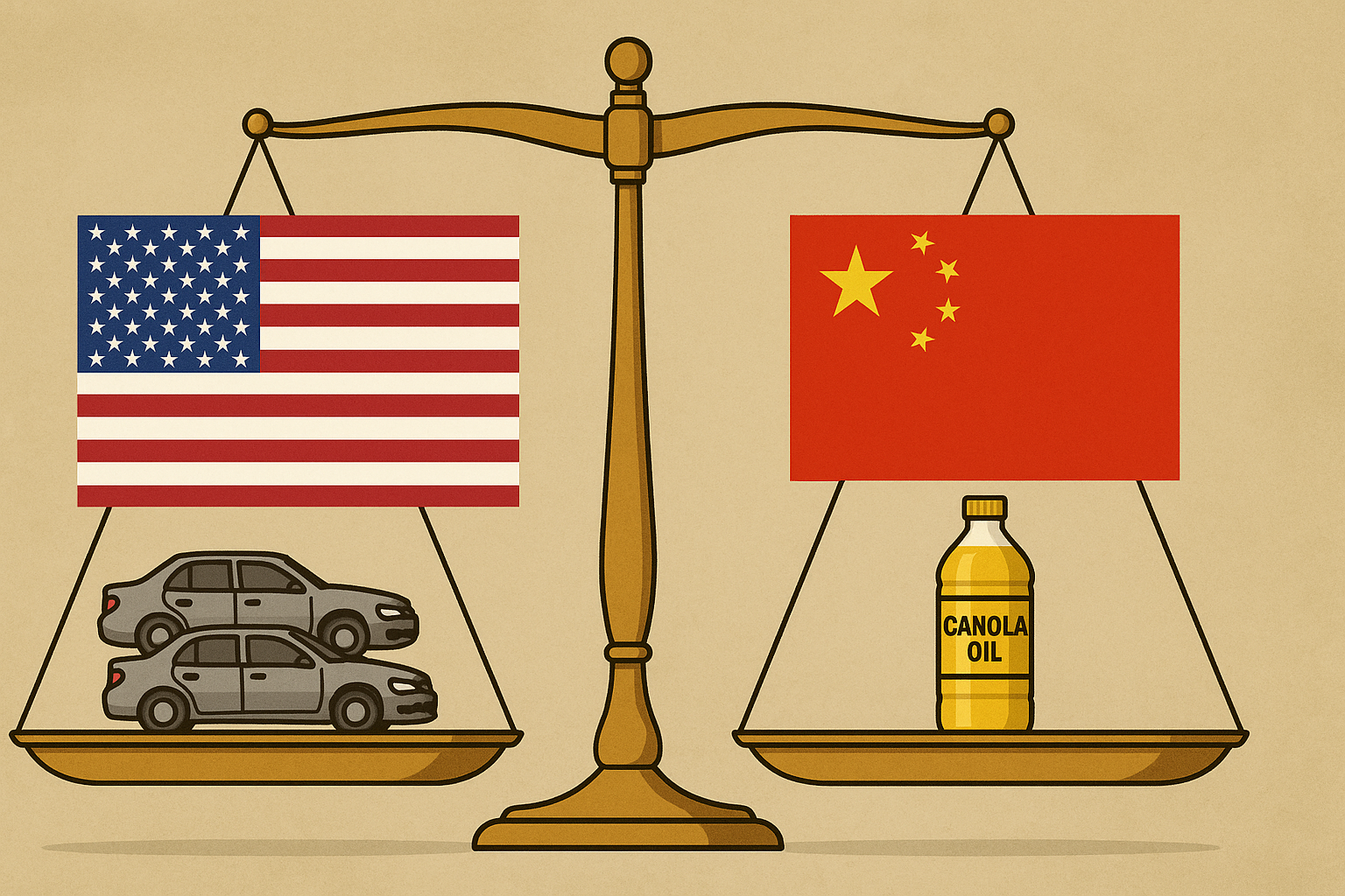 A Canadian flag flying strong, proud and free, overlooking the Canadian landscape.